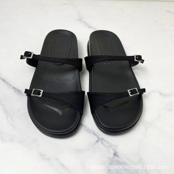 Noir Glide Slippers