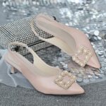 Blush elite brooch low heel