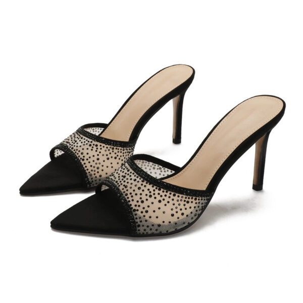 Black Sable Elegance Mules
