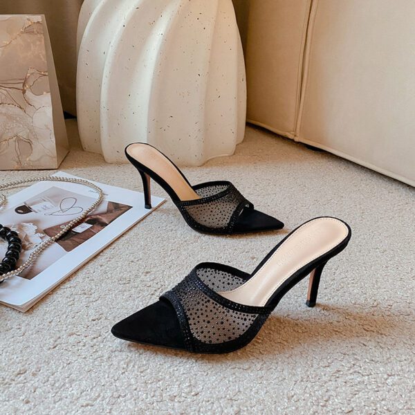 Black Sable Elegance Mules