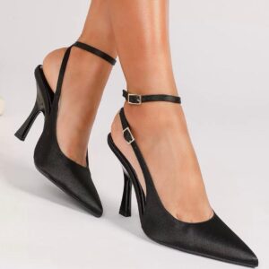 The High Black Ankle Strap is a timeless essential that delivers elegance and confidence. With its sleek black finish, secure ankle strap.