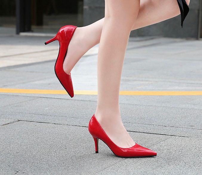 The Low Red Cover Shoe adds a bold yet elegant touch to your everyday style. Featuring a sleek full coverage design and a comfortable low heel.